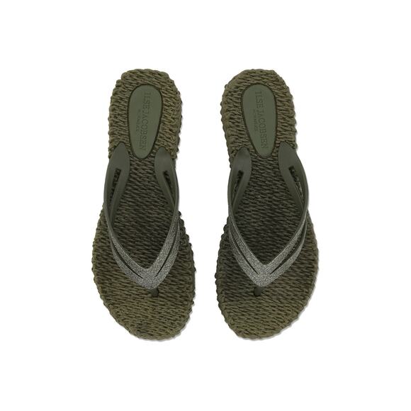 Ilsa Jacobson Cheerful13 Flip Flop Sandals in Army 39 - Picture 3 of 4